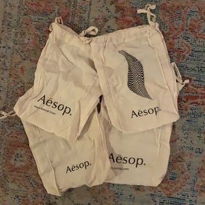 Aesop drawstring travel bags! Never used